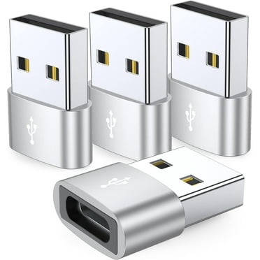 4-Packs USB to USB C Adapter, USB C Female to A Male Charger Type C Converter for Watch Ultra iWatch 7 8 SE,iPhone 15 14 13 12 11 Plus Pro Max Mini,Samsung Galaxy Note 20 S24 S23 S22 Ultra