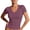 15#Dark Purple, variant on Womens Summer Tshirt Short Sleeve Deep V Neck Shirts Casual Slim Fit Basic Tee Brown S