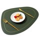 thumbnail image 1 of 2uds. Mantel individual de cuero de doble cara, tapetes limpiables resistentes al calor para cocina (verde), 1 of 3