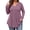Grey-Purple, variant on WellSize Plus Size Blouses for Women V Neck Curved Hems Tunic Tops Casual Long Sleeve Botton Fall Shirts