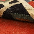 thumbnail image 6 of Kilim Wool Jute Rug – Handwoven Southwestern Area Rug with Tribal Geometric Pattern & Fringe  5 X 7   FEET, 6 of 7
