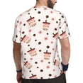 thumbnail image 2 of Wukai Boba Milk Tea Print Men's Short-Sleeved Mesh T-Shirt,Quick-Dry Short Sleeve Workout T-Shirt-Small, 2 of 8