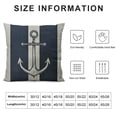 thumbnail image 6 of Acheng 2Pack Nautical Sailing Throw Pillow Cover Navy Blue with Anchor/Compass Pattern Waist Cushion Cover Ocean Beach Home Decor Pillowcases,for Sofa Couch Patio White, 6 of 6