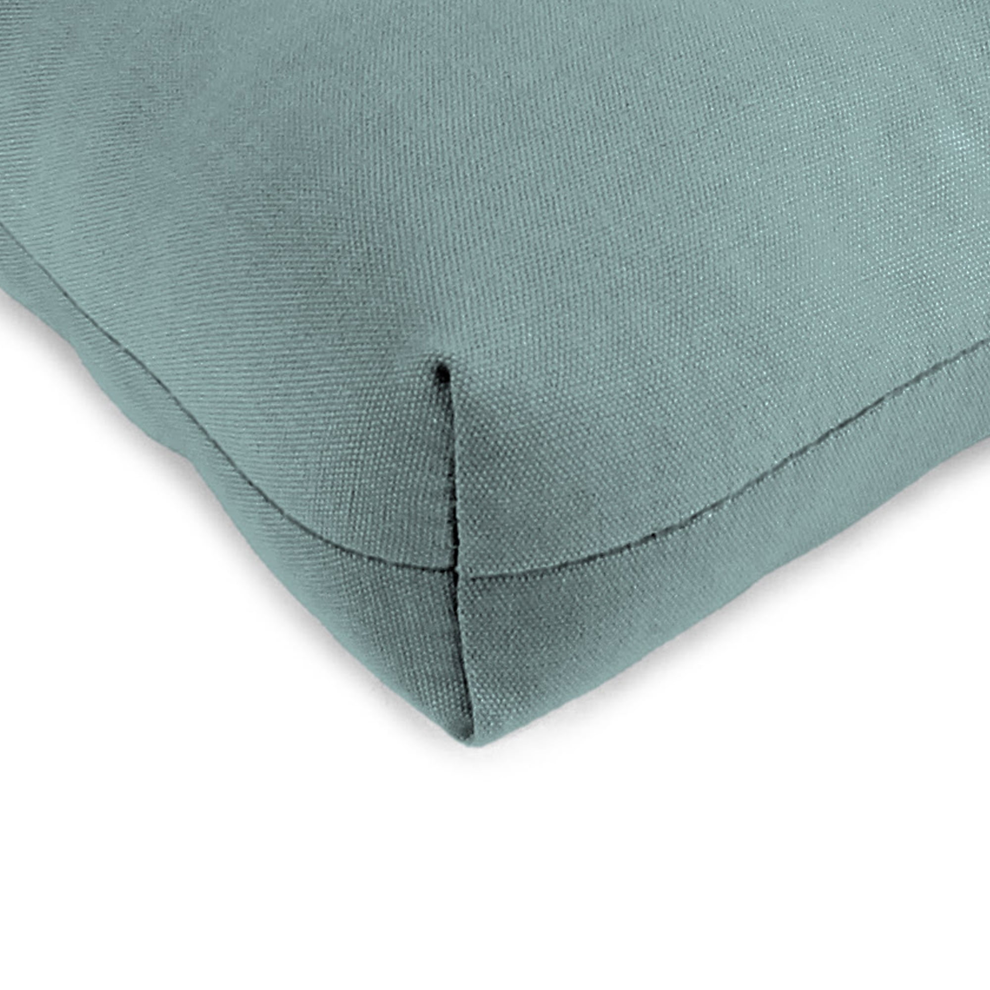 Jordan Manufacturing Sunbrella 18" x 18" Cast Mist Light Teal Solid Square Tufted Contoured Outdoor Wicker Seat Cushion (2 Pack)