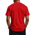 thumbnail image 5 of Men's Casual Henley Shirts Classic Button Short Sleeve T-Shirt Summer Basic Lightweight Tees Tops Beach Vacation Clothes Red 2XL, 5 of 6