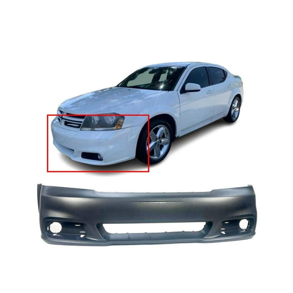 DCP Primed Front Bumper Cover Fascia for 2011 2012 2013 2014 Dodge Avenger CH1000996