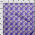 thumbnail image 3 of oneOone Cotton Poplin Twill Violet Fabric Leaves Dress Material Fabric Print Fabric By The Yard 56 Inch Wide, 3 of 5