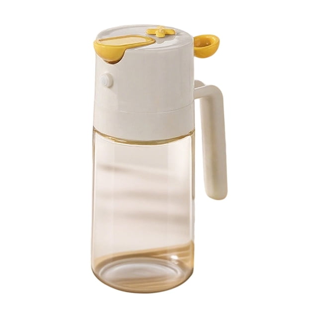 460ml Glass Oil Bottle With Spray And Pour Function Multipurpose BBQ Oil Sprayer Large Capacity Mist Sprayer Leak Proof Press-Style Integrated Oil Bottle