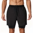 thumbnail image 2 of Men'S 2 in 1 Running Shorts Quick Dry Gym Athletic Workout Shorts for Men with Phone Pockets, 2 of 8