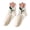 White, variant on Cute Cotton Socks for Women Novelty Flower Socks Ankle Athletics Socks for Daily Wear
