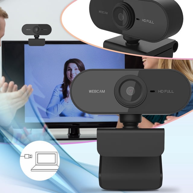Full 1080P USB Computer Webcam with Integrated Microphone for PC and Video Conferencing