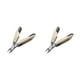 thumbnail image 3 of Qarigey Nail Art Nipper Acero inoxidable Uña de los pies Uña Pedicura Salón portátil Bolsillo Pie Nariz doblada Alicates Tijeras Blanco blanco 2piezas Qarigey CBP189102, 3 of 6