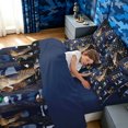 thumbnail image 4 of Manfei Rustic Duck Wildlife King Bedding, Contemporary Art Camouflage King Bed in a Bag, Navy, Blue Reversible, 7pcs, 4 of 6