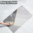 thumbnail image 4 of Alfombrilla de baño antideslizante, microfibra de diatomita gris para suelos de secado rápido y superabsorbentes, adecuada para baño, cocina, sala de estar y jardín, 4 of 5