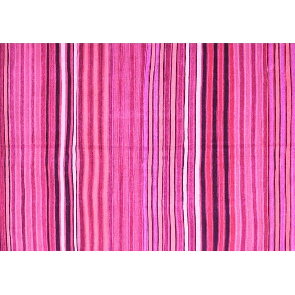 Ahgly Company Indoor Rectangle Oriental Pink Traditional Area Rugs, 8' x 10'