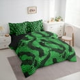 thumbnail image 3 of Manfei Animal Print 7-Piece Bedding Comforter Set for Female Men Teens,Black Green King Bedding Sets,Abstract Geometric Ultra Soft Bed Sheets,Ultra Soft Home Decor,Reversible, 3 of 8