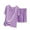 Purple, variant on Nrmvnmi Summer Saving 2024 Women's Button Down Pajama Set Line Short Sleeve Shirt and Shorts Pj Lounge Sets Sleepwear with Pockets For Womens Gifts