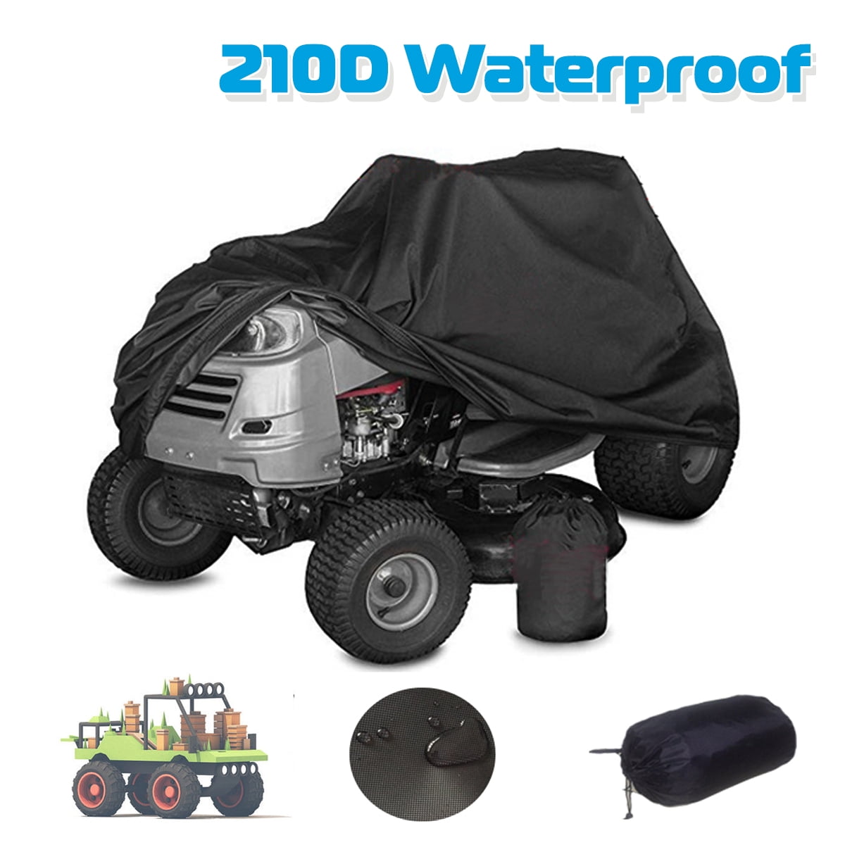 Premium 70'' Ride On Lawn Mower Tractor Cover AntiUV Dust Rain