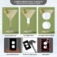thumbnail image 3 of Yayeee Toggle Light Switch Wall Plate 1-Gang 4.5"x2.7" Home Decorative Outlet Cover, Martini with Olive, 3 of 7