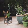 Dog Planters for Outdoor Plants,Wooden Dog Planter Plant Pot Dog Shape