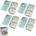thumbnail image 2 of Stainless Steels Snacks Container with Lid 2 Compartment Lunch Box Food Storage Meal Prep Container for Outdoor Camping, 2 of 13
