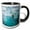 Black/White, variant on 3drose, Canada, Repulse Bay, Polar Bear Swimming by Iceberg on Hudson Bay, 11oz Two-tone Green Mug