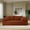 Orange, variant on 83" Modern Corduroy Loveseat Sofa,2-Seater Cloud Couch with Memory Foam and Spring Seat With Four Pillows,Deep Seat Sofa with Wide Armrests,No Assembly Couch in a Box for Bedroom,Living Room
