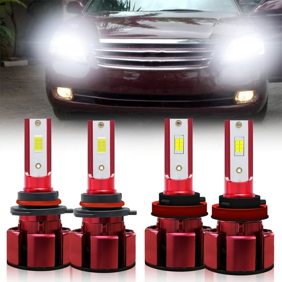 H11 9005 LED Headlight Bulbs for 2011-2012 Toyota Avalon Low Beam/High Beam Lights