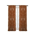 thumbnail image 3 of 3S Brother's Home Décor Curtains BOHO Design Set of 2 Panels Velvet Look Hanging Back Tap and Rod Pocket Décor Nursery Room Bedroom Kitchen Window - Made in Turkey 32Brick (52"Wx84"L), 3 of 6