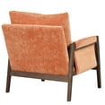 thumbnail image 6 of Mid-Century Modern Velvet Accent Chair,Leisure Chair with Solid Wood and Thick Seat Cushion for Living Room,Bedroom,Studio,Orange, 6 of 7