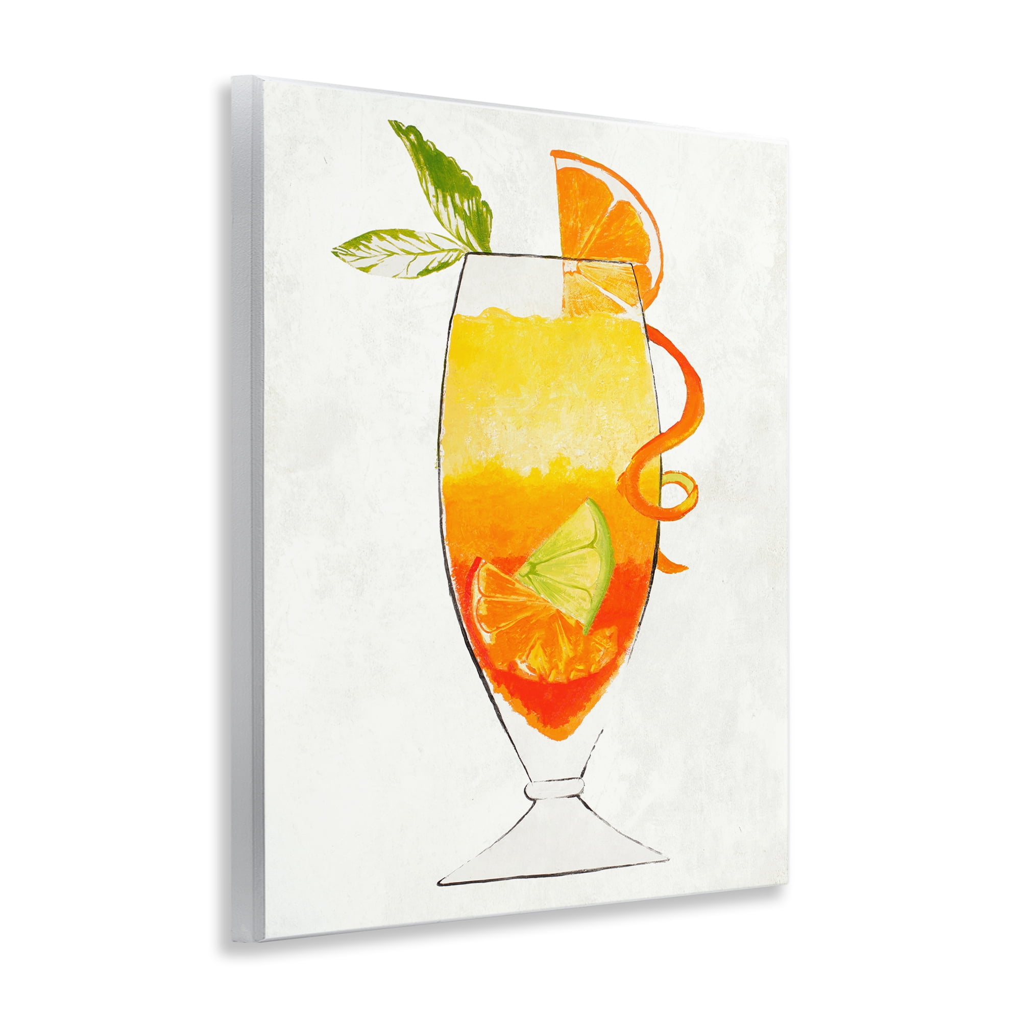 Stupell Industries Summer Cocktail Orange Fruit Wall Plaque Art, design by Lorenzo Collective
