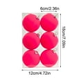 thumbnail image 3 of Dmlowu Flocking Christmas Balls - 2.36" Christmas Ball Ornaments for Xmas Tree, 6pcs Shatterproof Hanging Christmas Ornaments Set for Holiday Wedding Party Christmas Tree Decorations, 3 of 5