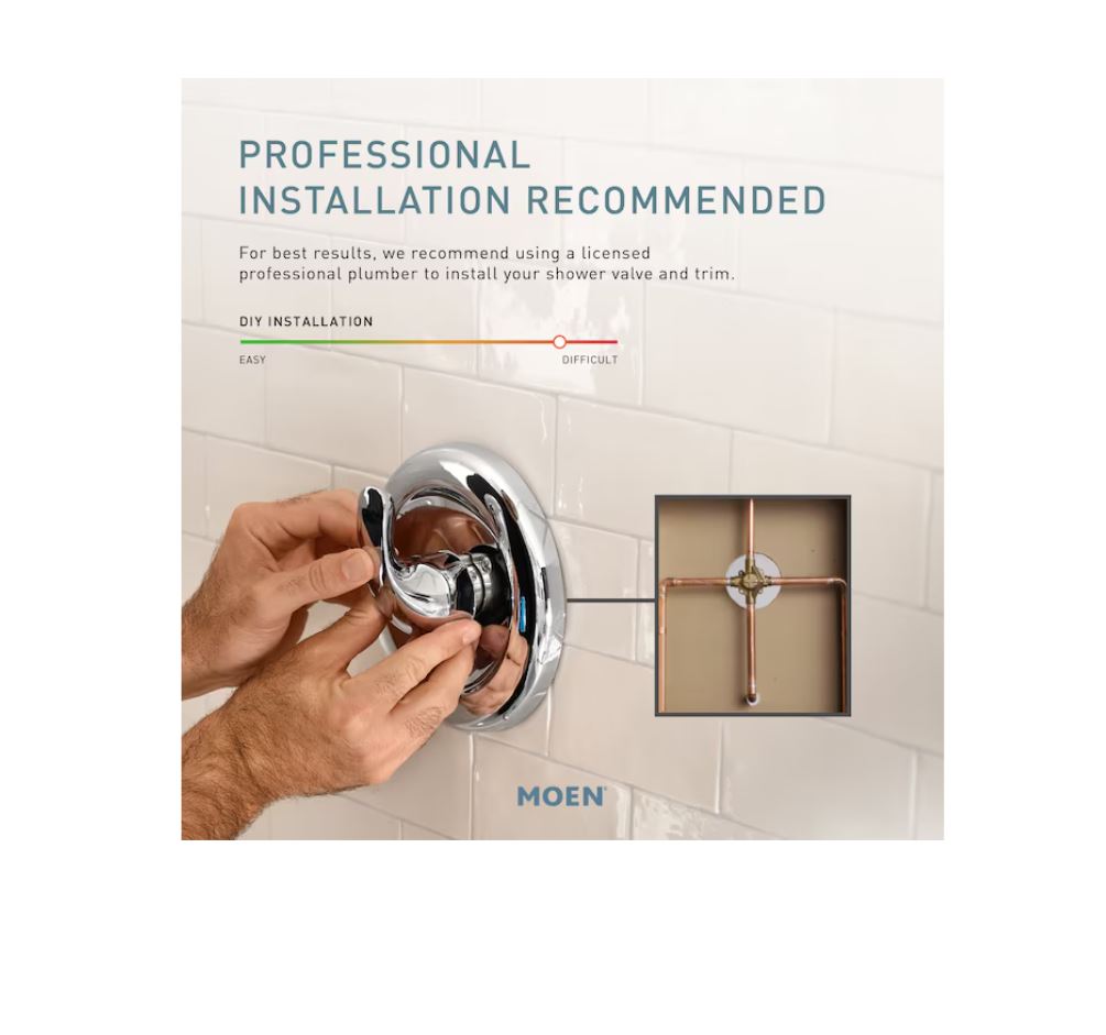 Moen Rinza Spot Resistant Nickel Single-Handle Posi-Temp Tub & Shower Faucet