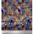 thumbnail image 1 of Soimoi Cotton Poplin Fabric Leaves & Toucan Bird Print Fabric by The Yard 56 Inch Wide, 1 of 1