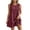 Wine, variant on SROBPTY Dresses for Women Solid Sleeveless Crew Neck with Pockets Straight Short Sundress for Everyday Wear