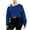 Blue, variant on Womens off Shoulder Sweatshirt Oversized Long Sleeve Workout Cropped Top Pullover Loose Fit Casual Plus Size Active Shirts