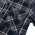 thumbnail image 5 of GYRATEDREAM Toddler Baby Boys Button down Plaid Shirt Kids Cotton Long Sleeve Lapel Warm Thicken Shirt Coat Top with Pockets Children Fall Winter Clothes Navy Blue for 2-10 Years, 5 of 8