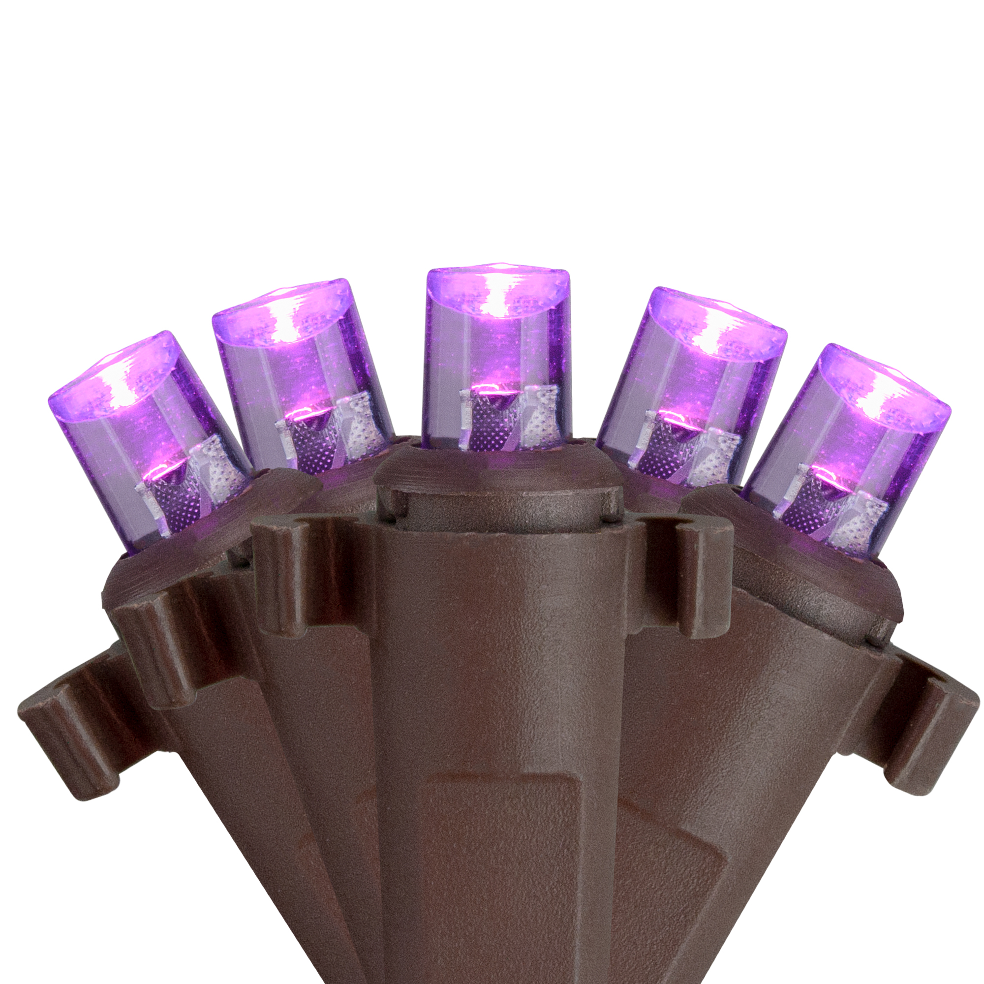 2' x 8' Purple LED Net Style Tree Trunk Wrap Christmas Lights Brown