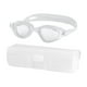 thumbnail image 3 of Gafas de natación, visión clara, gafas de natación de moda antivaho, de natación para deportes acuáticos, surf, playa y exteriores. blanco, 3 of 8