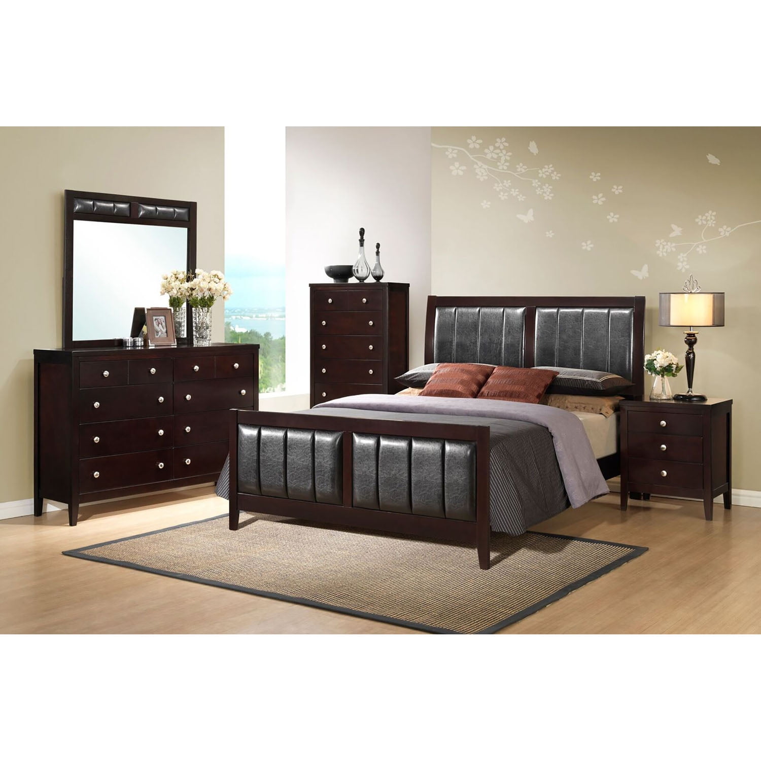 Cambridge Walden 5 Piece Bedroom Suite: King Bed, Dresser, Mirror ...