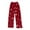 Wine, variant on Women's Soft Comfortable Plush Casual Pyjama Bottoms with Christmas Snowflake and Tree Print, Home Sleep Pants for Winter Wear, Cozy Lounge Pants and Indoor Use, Deep Red, 2XL