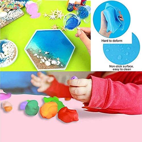 Resin Lamp Included-10X30ML Upgrade I Minute Quick Cure! Hard Type Resin Ultraviolet Curing, Solar Cure Sunlight Adhesive Glue+6 Tool Cup Stick, Mat and Finger Cots+15 Color Pigment