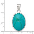 thumbnail image 2 of Pendentif Ovale Turquoise en Argent Sterling 925, 2 of 2