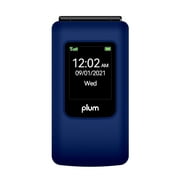 4G Flip Phone Plum FLIPPER 4G VoLTE Unlocked Phone   Sim Card $11 a Month Plan- Blue