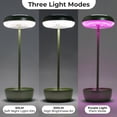 thumbnail image 2 of GRANDPATIO Outdoor Solar Steel Table Lamp with Type C Charging and Multi-Mode Lighting, Black, 2 of 6