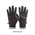 thumbnail image 4 of Guardurnaity Guantes térmicos de invierno Pantalla táctil Guante a prueba de viento con rayas reflectantes Deportes Senderismo Calentador de manos guantes y mitones Negro, 4 of 6