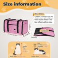 thumbnail image 4 of 25 lbs Lightproof Soft Sided Large Cat Carrier for Small Pet Dog Airline Approved Travel Bag Puppy Carriers with Side Pockets & Reflective Mesh, Foldable Portable for Outdoor Car Black, 4 of 8