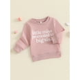 thumbnail image 5 of Suagox Toddler Girls Sweatshirts Classic Letter Print Long Sleeve Round Neck Pullovers Spring Fall Tops for 6-24 Months and 2-4 Years Old Baby, 5 of 10