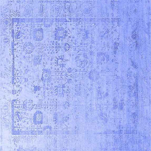 Ahgly Company Indoor Square Oriental Blue Industrial Area Rugs, 8' Square