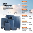 thumbnail image 5 of Tripcomp 6 Piece Hardside Spinner Luggage Set, 16/20/24/28 Inch Carry On & Checked Suitcase with TSA Lock, Lightweight Travel Luggage Combo with Backpack & Storage Bag,Blue, 5 of 15
